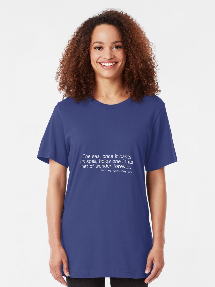 Alternate view of The Sea - Jacques Yves Cousteau Slim Fit T-Shirt
