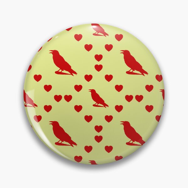 Item preview, Krähe Nahtloses Herzmuster|Coeur de corbeau sans couture|Crow Seamless Heart Pattern|Corvo Modello di cuore senza cuciture designed and sold by TheIconSmith.