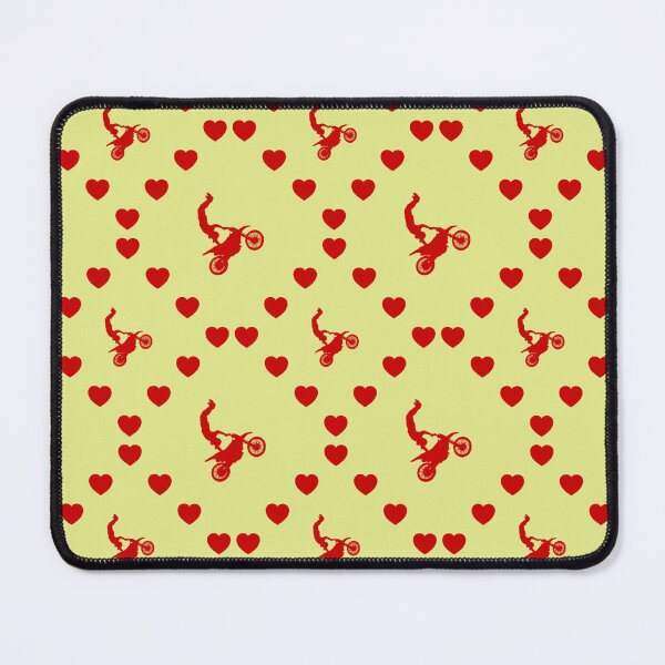 Item preview, Dirt Bike Stunt Nahtloses Herzmuster|Cascadeur en moto Dirt Motif sans coeur|Dirt Bike Stunt Seamless Heart Pattern|Stunt di Dirt Bike Modello di cuore senza cuciture designed and sold by TheIconSmith.