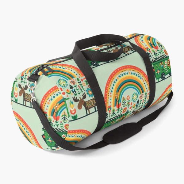 Item preview, Scandinavian Folk Art Rainbow Moose Dumpster Fire by heidiannemorris © designed and sold by FOLK ART FUSION by heidiannemorris.