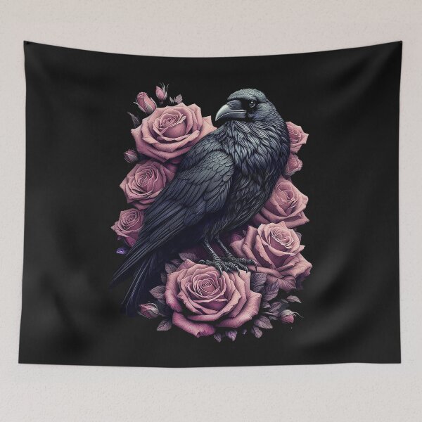 Item preview, Raven & Roses Goth Art designed and sold by candiscamera.