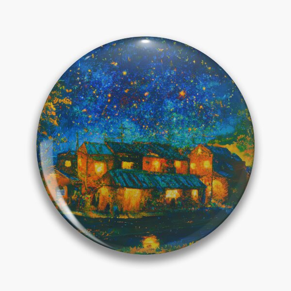 Item preview, A peaceful Starry Night of japanese town view designed and sold by MerryCrown.