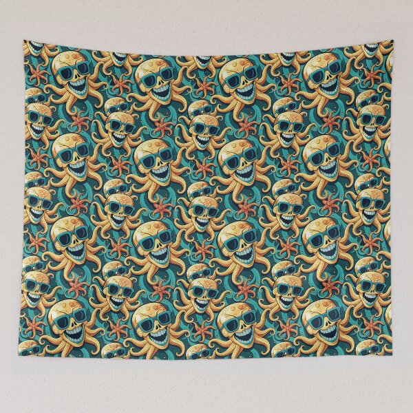 Item preview, OCTOPUS SMILE  SEAMLESS  GRAPHIC  PATTERN  designed and sold by agoraman.