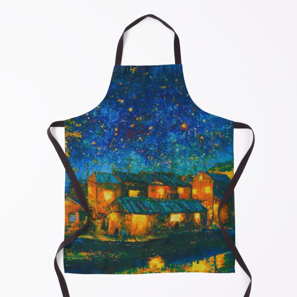 Item preview, A peaceful Starry Night of japanese town view designed and sold by MerryCrown.