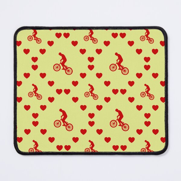 Item preview, Mann auf Fahrrad Nahtloses Herzmuster|Homme sur un vélo Motif de coeur sans couture|Man On Bike Seamless Heart Pattern|Uomo in bicicletta modello di cuore senza cuciture designed and sold by TheIconSmith.