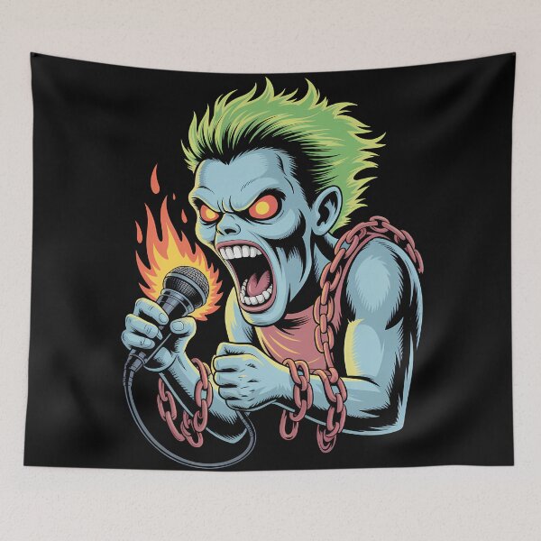 Item preview, Scream Supreme – Cartoon Ghost Screaming Rock Mic Art designed and sold by AP_1979.
