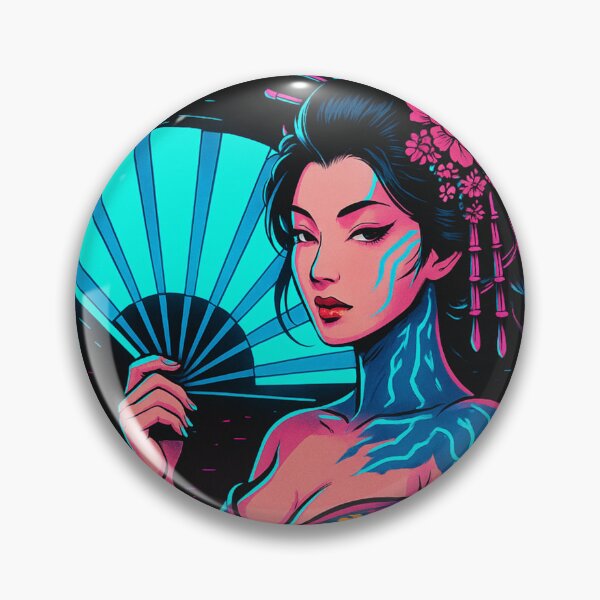 Item preview, Neon Oiran: Cyberpunk Elegance designed and sold by JPN-NOGRAY-SHOP.