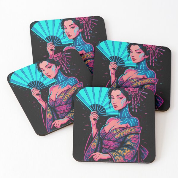 Item preview, Neon Oiran: Cyberpunk Elegance designed and sold by JPN-NOGRAY-SHOP.