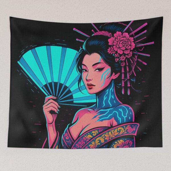 Item preview, Neon Oiran: Cyberpunk Elegance designed and sold by JPN-NOGRAY-SHOP.