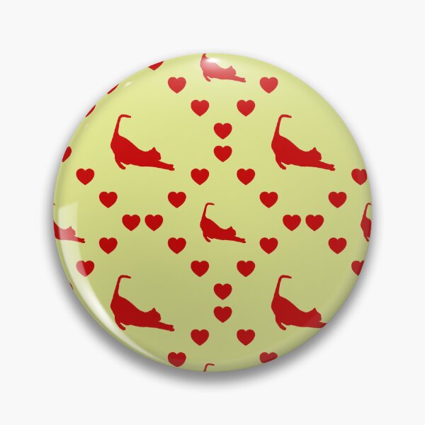 Item preview, Streckende Katze Nahtloses Herzmuster|Chat qui s'étire Motif de coeur sans couture|Stretching Cat Seamless Heart Pattern|Gatto che si stiracchia Modello di cuore senza cuciture designed and sold by TheIconSmith.