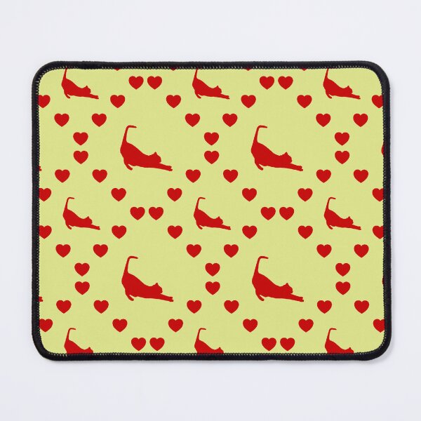 Item preview, Streckende Katze Nahtloses Herzmuster|Chat qui s'étire Motif de coeur sans couture|Stretching Cat Seamless Heart Pattern|Gatto che si stiracchia Modello di cuore senza cuciture designed and sold by TheIconSmith.