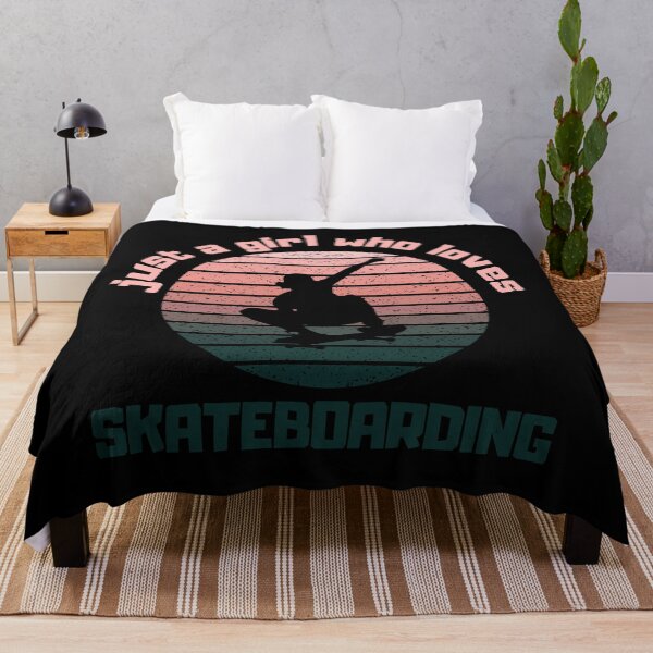 Item preview, Just a girl who loves skateboarding. Vintage skateboarding lover. designed and sold by designsbyaneta.