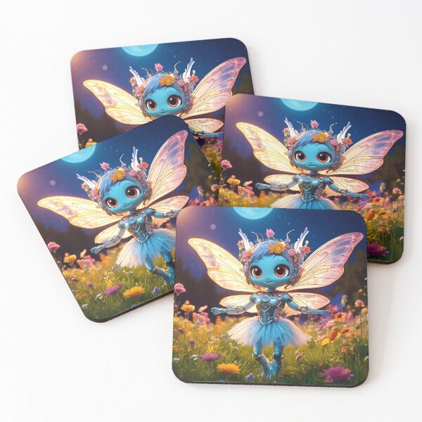 Item preview, Pixie Ballerina Robot Dancing In The Wildflowers designed and sold by Lee Hiller Designs.