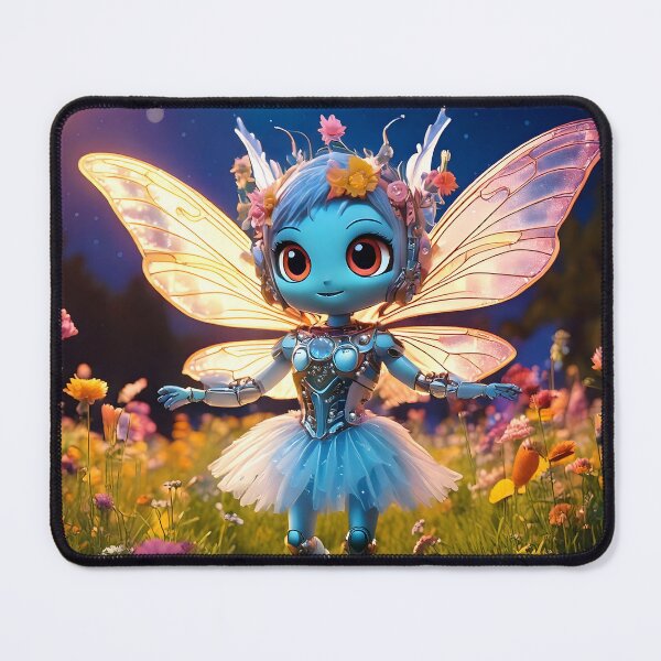 Item preview, Pixie Ballerina Robot Dancing In The Wildflowers designed and sold by Lee Hiller Designs.