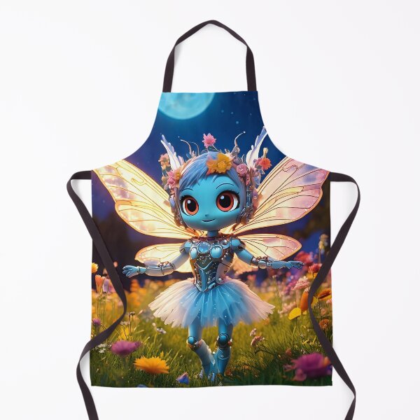Item preview, Pixie Ballerina Robot Dancing In The Wildflowers designed and sold by Lee Hiller Designs.
