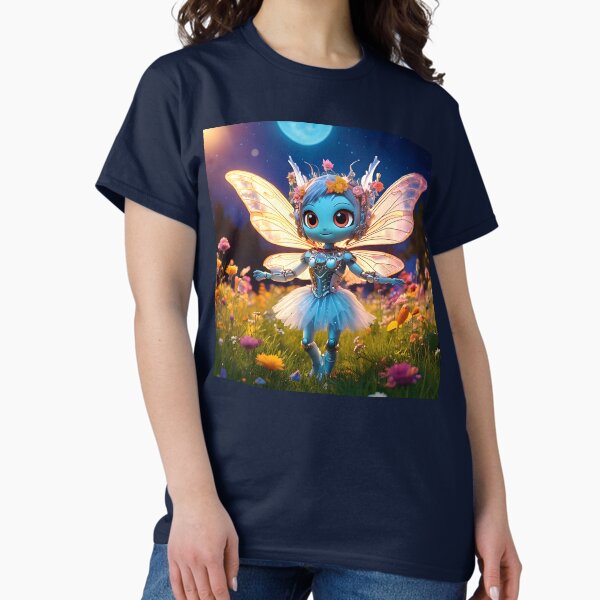 Item preview, Pixie Ballerina Robot Dancing In The Wildflowers designed and sold by Lee Hiller Designs.