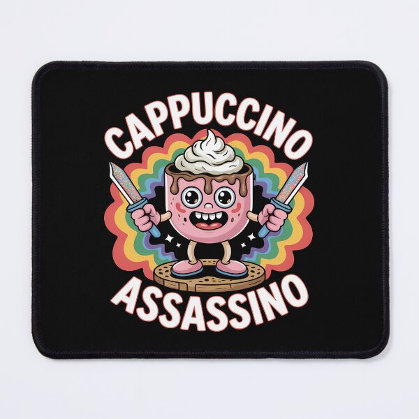 Item preview, Cappuccino Assassino - A perfect gift for anyone who loves coffee, chaotic memes, and absurd Italian humor wrapped in a killer-cute design. designed and sold by ZyziowskyArt.
