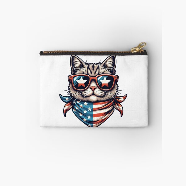 Item preview, Patriotic Paws: Cool Cat in USA Shades designed and sold by Shabby Script Archive | Digital Designer .