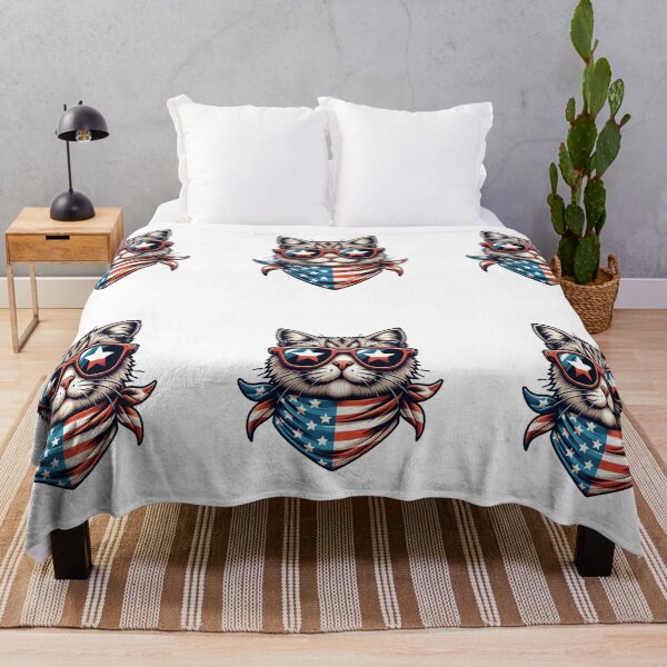 Item preview, Patriotic Paws: Cool Cat in USA Shades designed and sold by Shabby Script Archive | Digital Designer .