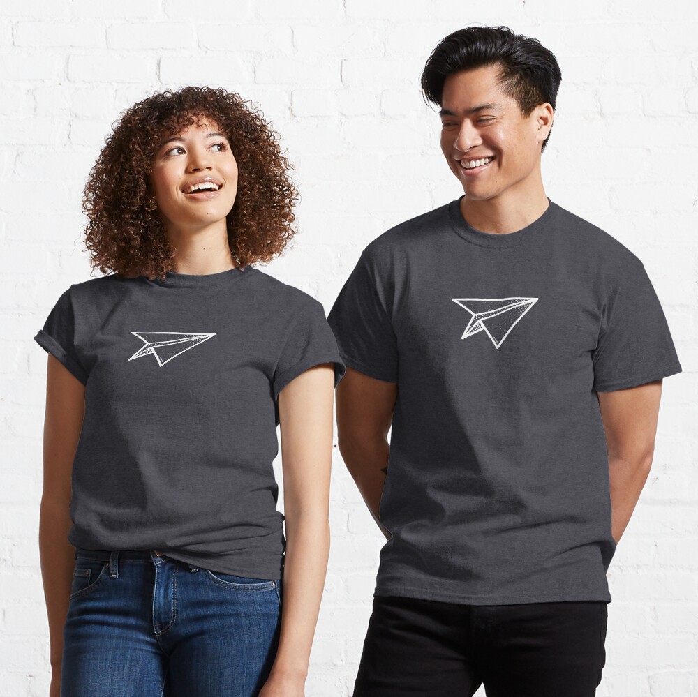 Paper Airplane T-Shirt – Black Tee With Milk