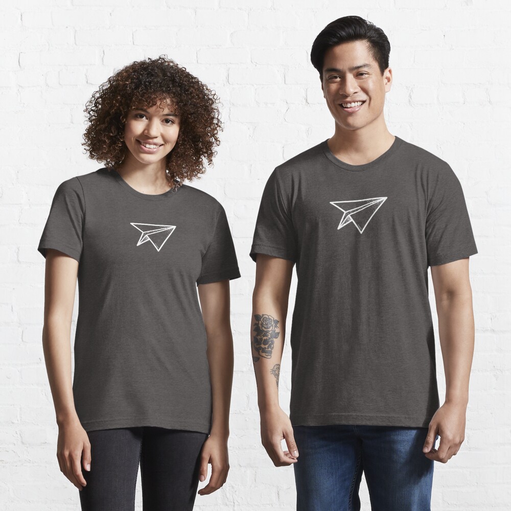 Paper Airplane T-Shirt – Black Tee With Milk