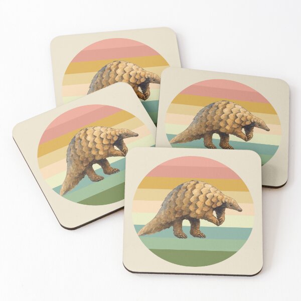 Item preview, Pangolin on Retro Sunset in Africa Colors for Pangolin Fans designed and sold by Scotch Macaskill.