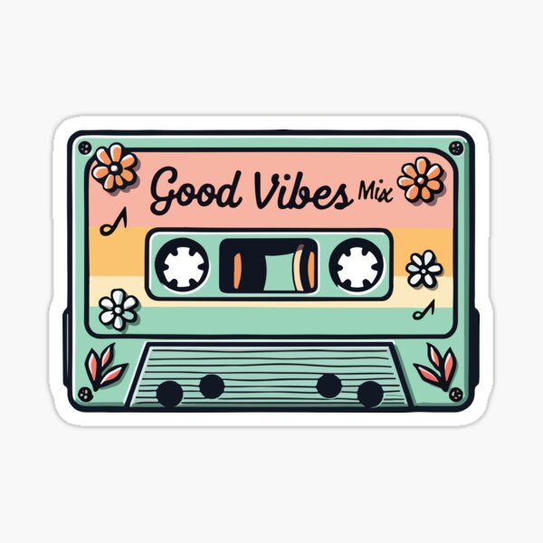 Item preview, Good vibes mix retro cd tape  designed and sold by BrownHorse90s.