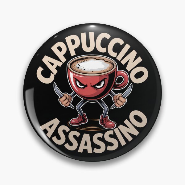 Item preview, Cappuccino Assassino - A funny gift for anyone who loves coffee, memes, and a touch of Italian chaos with a sharp twist. designed and sold by ZyziowskyArt.