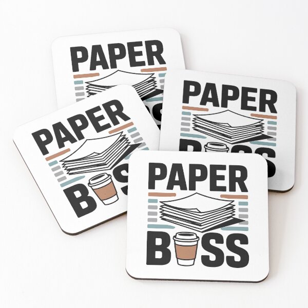 Item preview, Paper Boss Office Hustler with Coffee and Stack designed and sold by Taans-Creation.