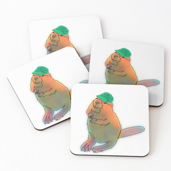 Item preview, Benny the Rainbow Beaver in Hat – animalsinhats designed and sold by Ashley’sAnimalz.