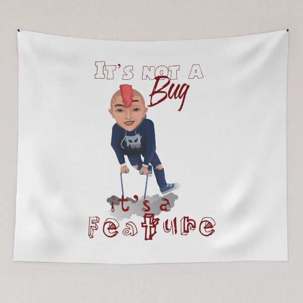 Item preview, It's not a bug it's a feature - Spina Bifida Awarness designed and sold by Ms-Bees-Tees.