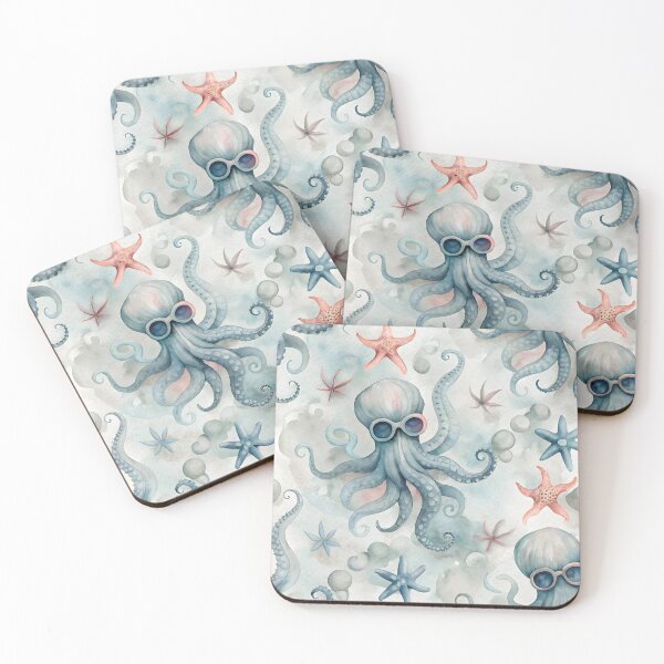 Item preview, OCTOPUS PATTERN WATERCOLOR designed and sold by agoraman.