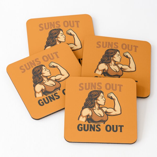 Item preview,  Suns Out Guns Out – Flexing Fit Woman Summer Workout Design designed and sold by Jason123za.