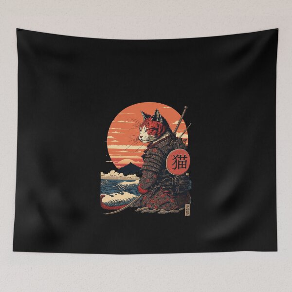 Item preview, Ukiyo e Samurai Cat  designed and sold by TheSamuraiCat.