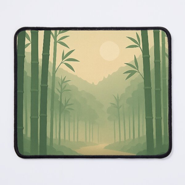 Item preview, Morning Bamboo Grove – Square Japanese Landscape designed and sold by NipponPop.