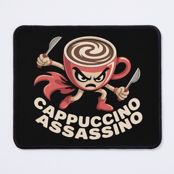 Item preview, Cappuccino Assassino - A funny gift for anyone who loves coffee, memes, and a touch of Italian chaos with a sharp twist. designed and sold by ZyziowskyArt.