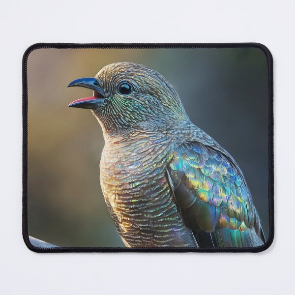 Item preview, Singing Iridescent Cuckoo – Fantasy Bird Art designed and sold by EmeraldeaArt.