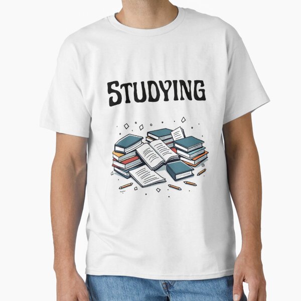 Vista previa del artículo con la obra «Estudiando», diseñado y vendido por Simple_Designs.