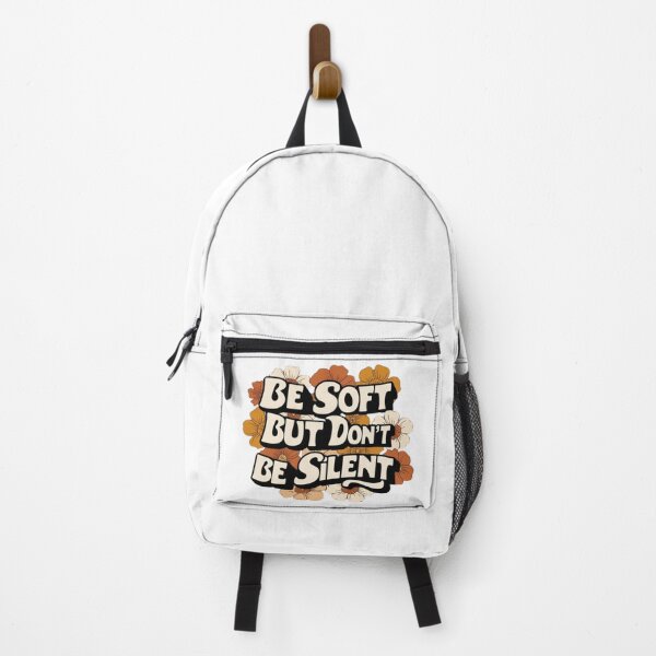 Item preview, Retro floral motivational phrase – Be Soft But Don’t Be Silent designed and sold by StormArte.