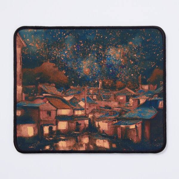 Item preview, The Starry Night of japanese town view in autumn designed and sold by MerryCrown.