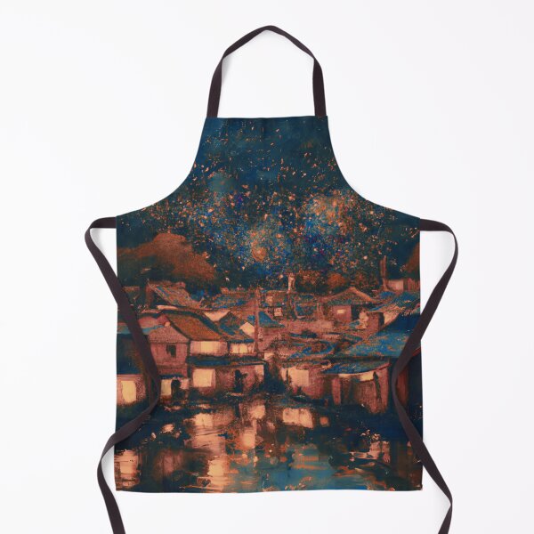 Item preview, The Starry Night of japanese town view in autumn designed and sold by MerryCrown.