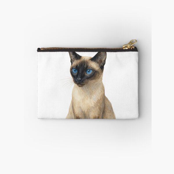 Item preview, A watercolor illustration of a Siamese cat designed and sold by GentleMuse.