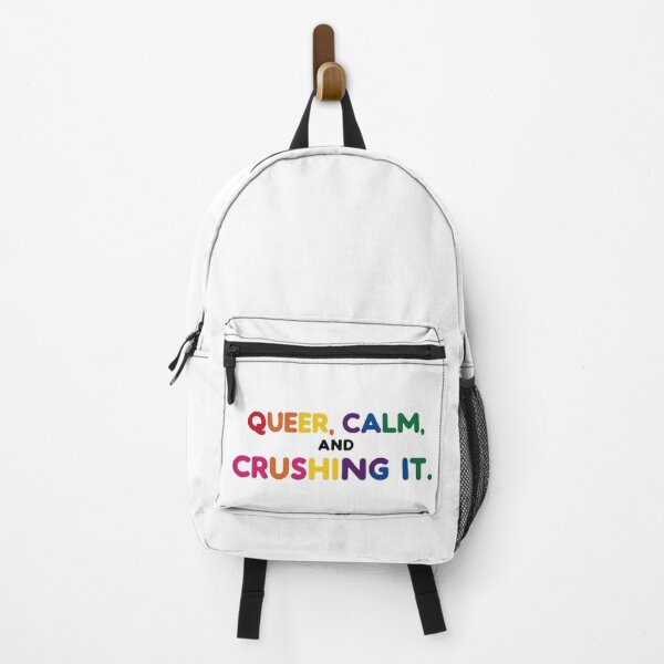 Item preview, Colorful LGBTQ+ phrase – Queer, Calm and Crushing It - Pride designed and sold by StormArte.