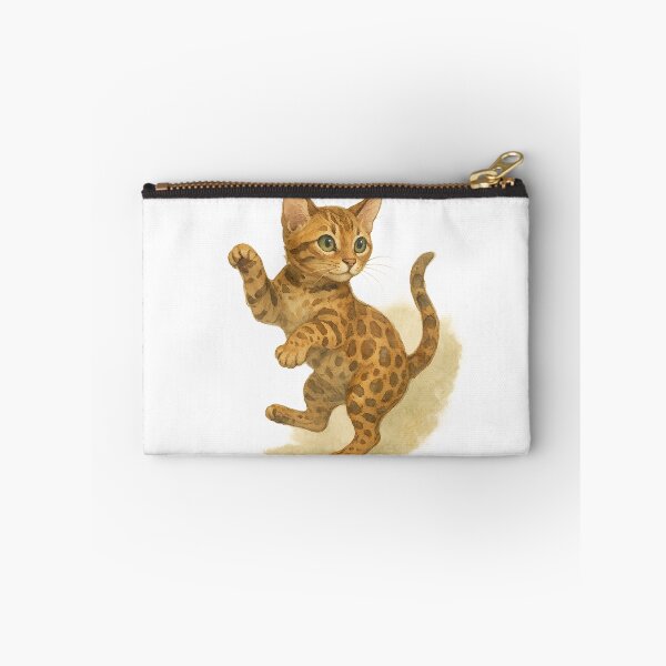 Item preview, A watercolor illustration of a a Bengal kitten designed and sold by GentleMuse.