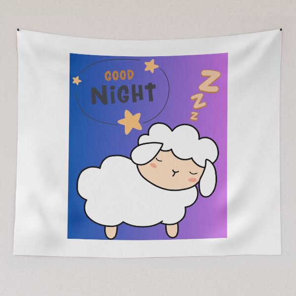 Item preview, Pasture Bedtime – Adorable Sleeping Sheep designed and sold by E20STUDIO.