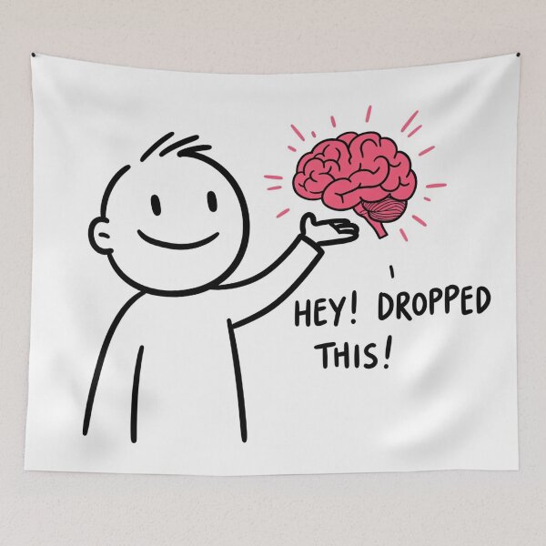 Item preview, Cartoon Brain Drop Kindness Reminder designed and sold by AgingeR.