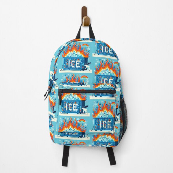 Item preview, Scandinavian Folk Art Ice and Fire Moose Dumpster by heidiannemorris © designed and sold by FOLK ART FUSION by heidiannemorris.