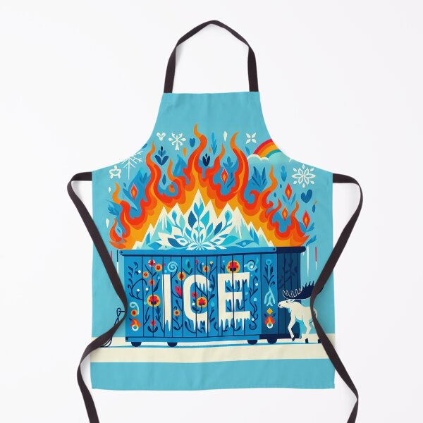 Item preview, Scandinavian Folk Art Ice and Fire Moose Dumpster by heidiannemorris © designed and sold by FOLK ART FUSION by heidiannemorris.