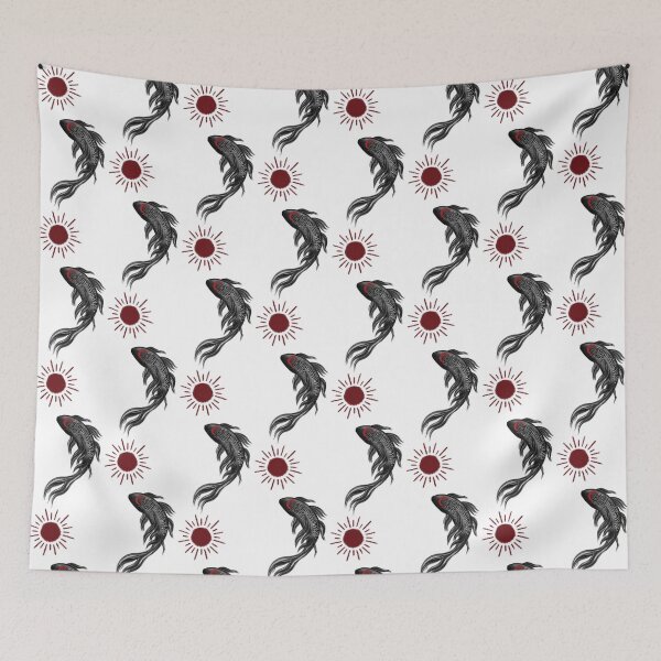 Item preview, Koi fish and Red sun designed and sold by Scarlet Swan.