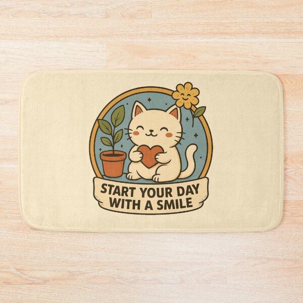 Item preview, Start Your Day With a Smiling Cat designed and sold by memememescat.